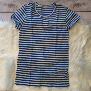 J.Crew Factory Studio Tee Blue white stripes XS